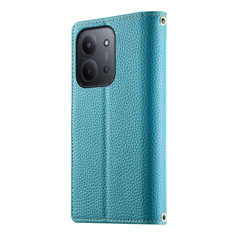 For Redmi 15C 5G / 4G EU 173mm / Poco C85 5G Stitching Multi-card Zipper Wallet Leather Phone Case with Short Strap