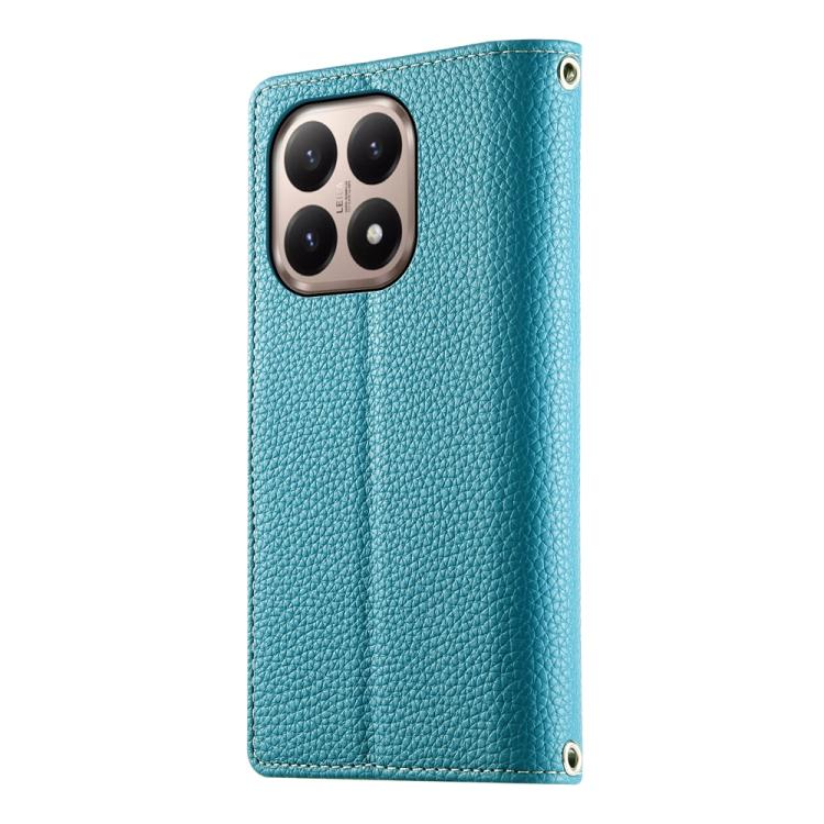 For Xiaomi 15T 5G Stitching Multi-card Zipper Wallet Leather Phone Case with Short Strap