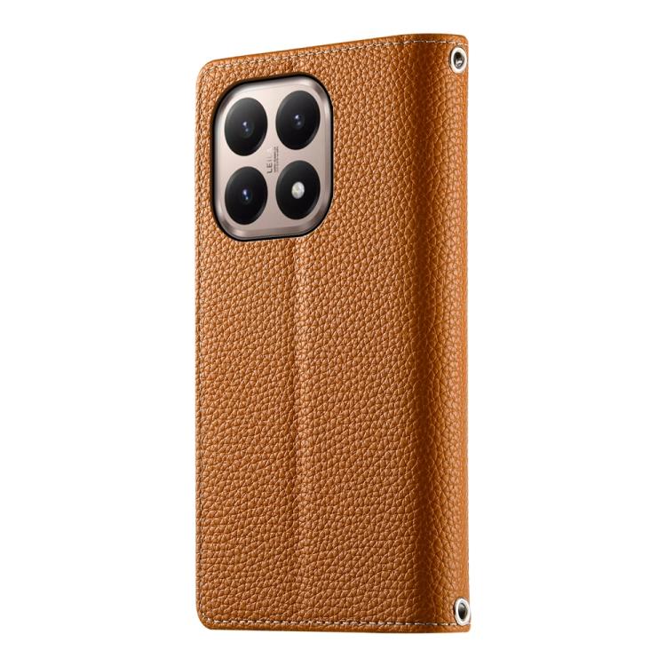 For Xiaomi 15T 5G Stitching Multi-card Zipper Wallet Leather Phone Case with Short Strap