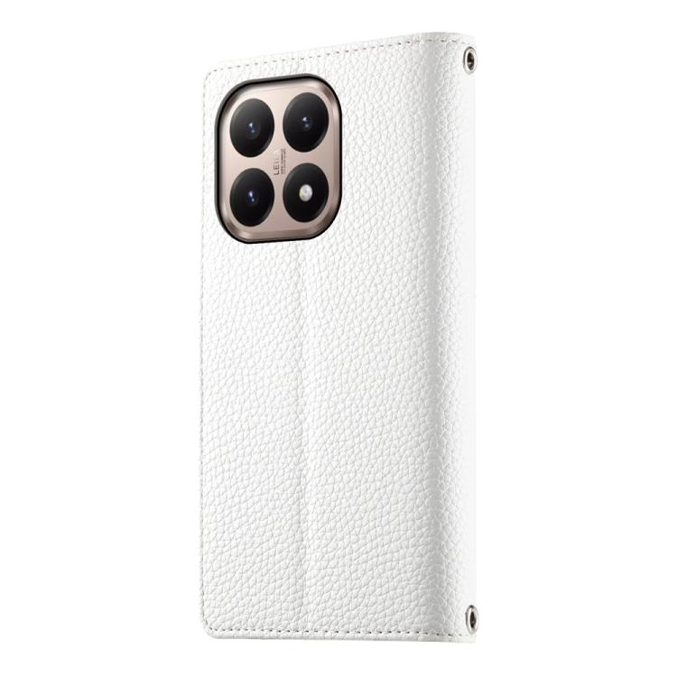 For Xiaomi 15T 5G Stitching Multi-card Zipper Wallet Leather Phone Case with Short Strap