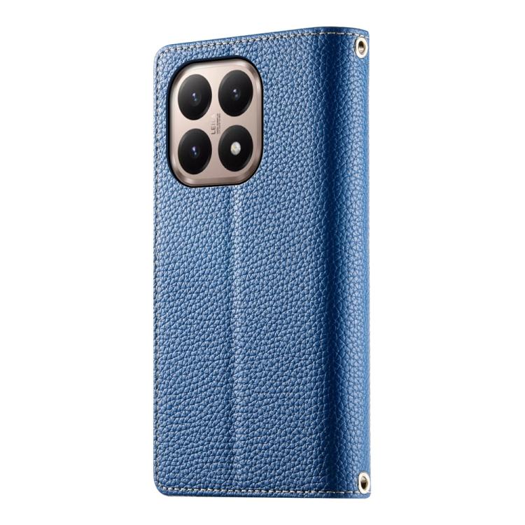 For Xiaomi 15T 5G Stitching Multi-card Zipper Wallet Leather Phone Case with Short Strap