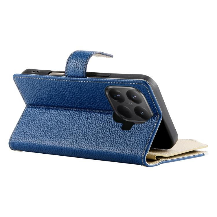 For Xiaomi 15T Pro 5G Stitching Multi-card Zipper Wallet Leather Phone Case with Short Strap