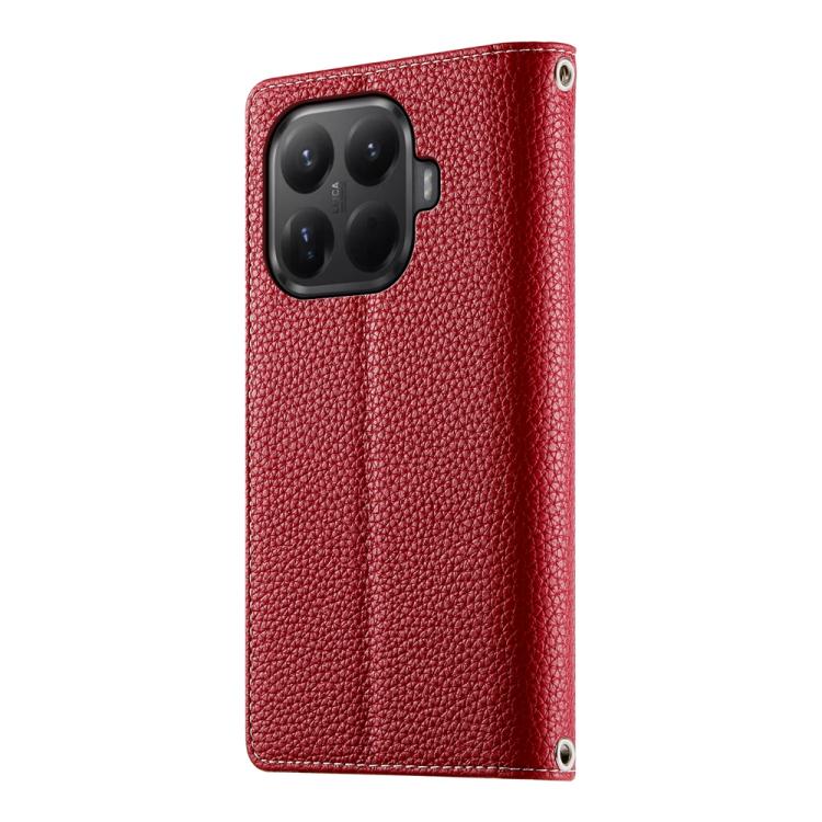 For Xiaomi 15T Pro 5G Stitching Multi-card Zipper Wallet Leather Phone Case with Short Strap