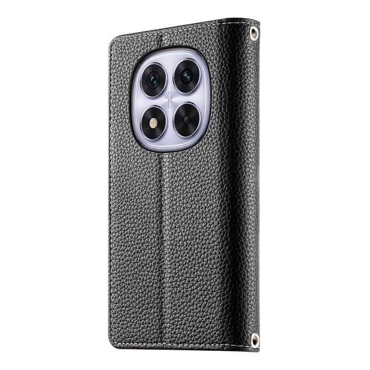 For Redmi Note 15 Pro 5G Global 163.6mm Stitching Multi-card Zipper Wallet Leather Phone Case with Short Strap