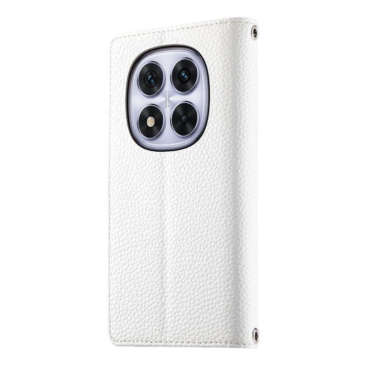 For Redmi Note 15 Pro+ 5G 163.3mm / Poco M8 Pro 5G Stitching Multi-card Zipper Wallet Leather Phone Case with Short Strap