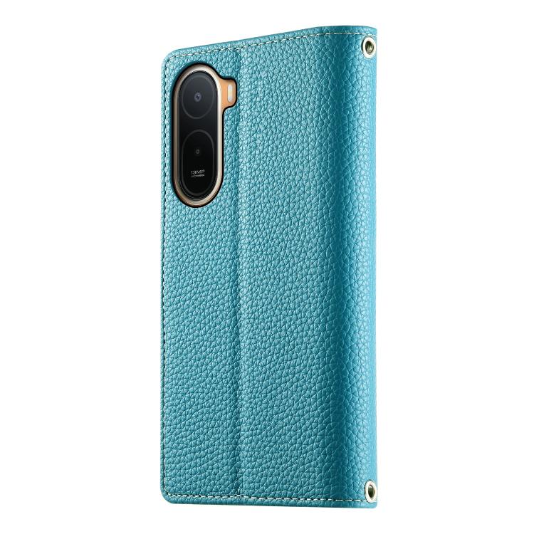 For Redmi A7 Pro 4G / 5G 171mm / Poco C85x 5G Stitching Multi-card Zipper Wallet Leather Phone Case with Short Strap