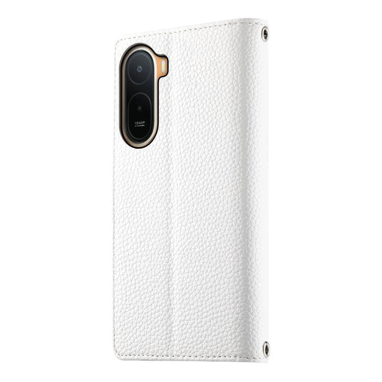 For Redmi A7 Pro 4G / 5G 171mm / Poco C85x 5G Stitching Multi-card Zipper Wallet Leather Phone Case with Short Strap