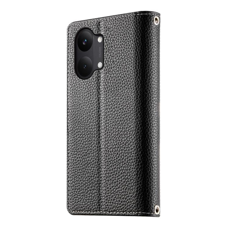 For Redmi Turbo 5 Max 5G / Poco X8 Pro Max 5G Stitching Multi-card Zipper Wallet Leather Phone Case with Short Strap