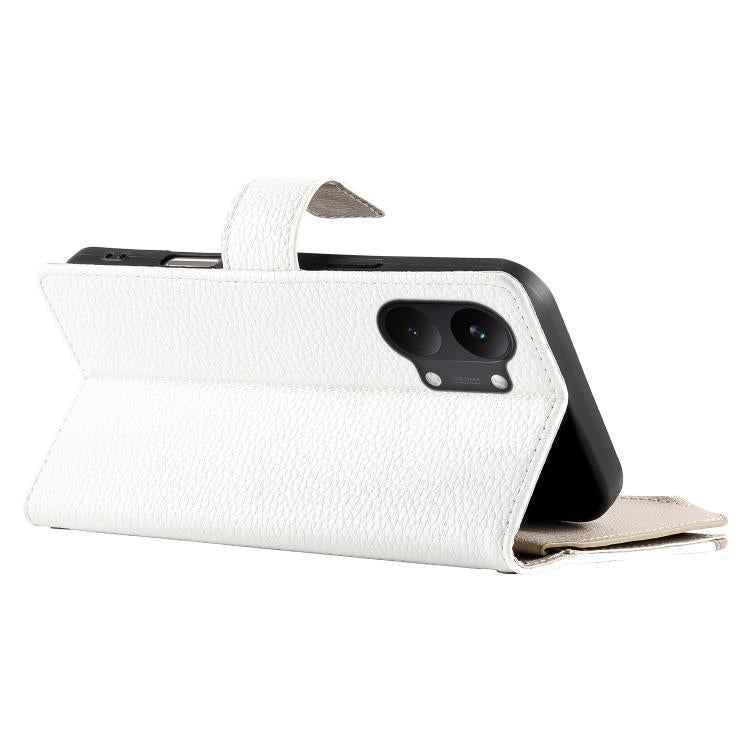 For Redmi Turbo 5 Max 5G / Poco X8 Pro Max 5G Stitching Multi-card Zipper Wallet Leather Phone Case with Short Strap