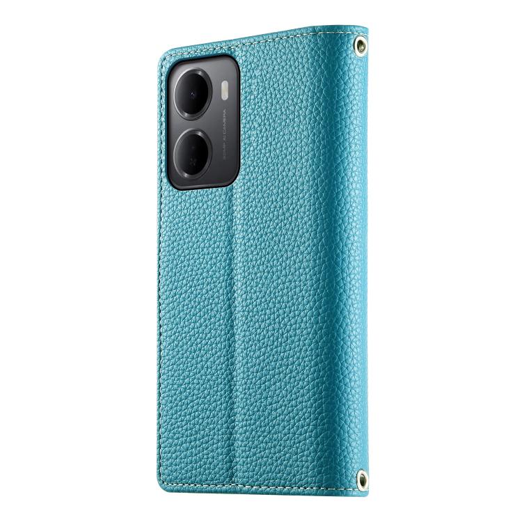 For Redmi 15a 5G Stitching Multi-card Zipper Wallet Leather Phone Case with Short Strap
