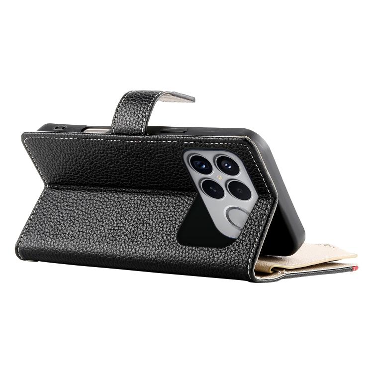 For Redmi K90 Pro Max / Poco F8 Ultra 5G Stitching Multi-card Zipper Wallet Leather Phone Case with Short Strap