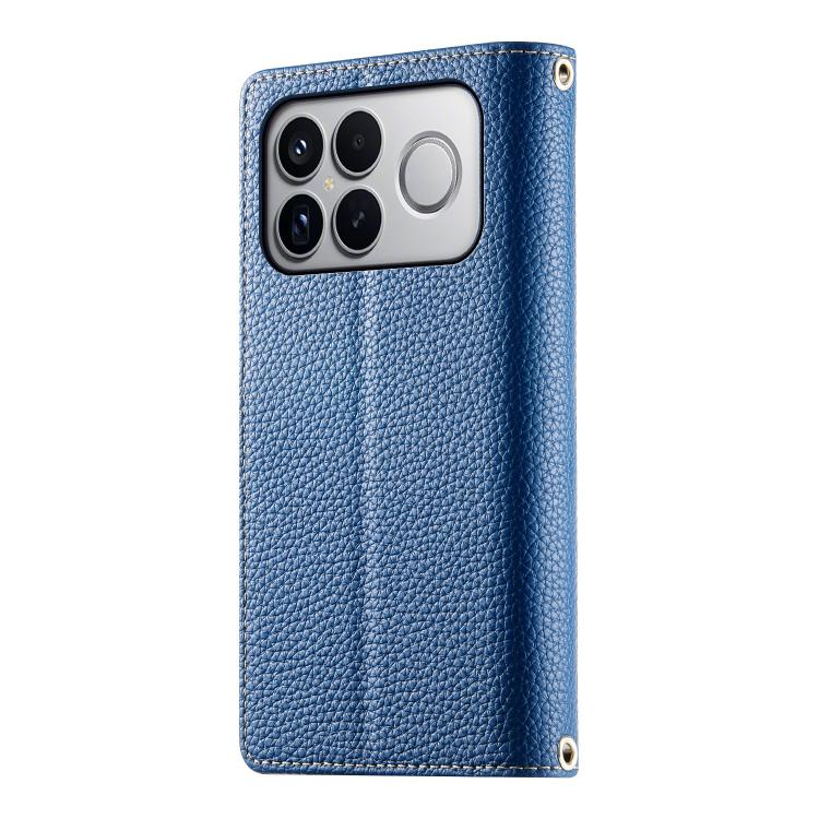 For Redmi K90 Pro Max / Poco F8 Ultra 5G Stitching Multi-card Zipper Wallet Leather Phone Case with Short Strap