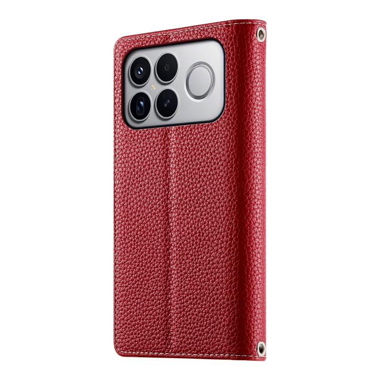 For Redmi K90 Pro Max / Poco F8 Ultra 5G Stitching Multi-card Zipper Wallet Leather Phone Case with Short Strap
