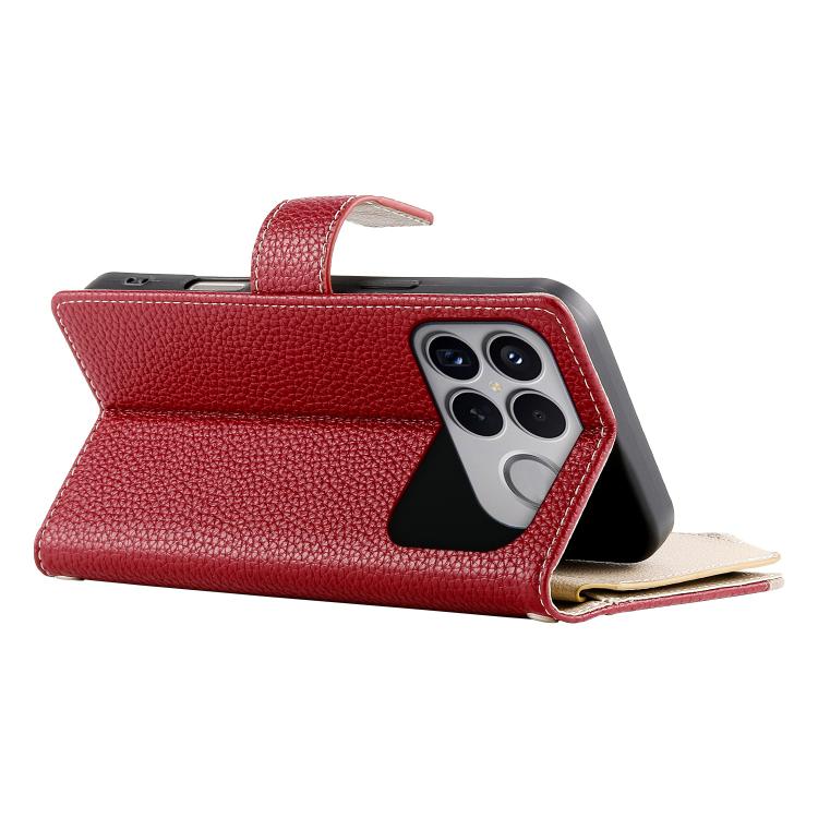 For Redmi K90 Pro Max / Poco F8 Ultra 5G Stitching Multi-card Zipper Wallet Leather Phone Case with Short Strap