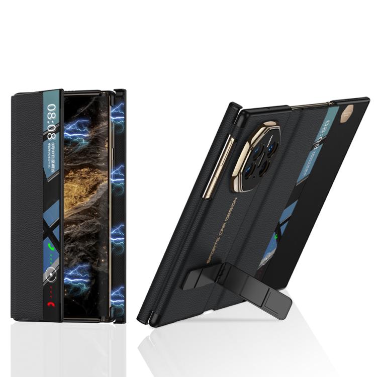 For Huawei Mate XT Ultimate GKK Magnetic Folding Full Cover Flip Phone Case with Slotted Rotating Bracket