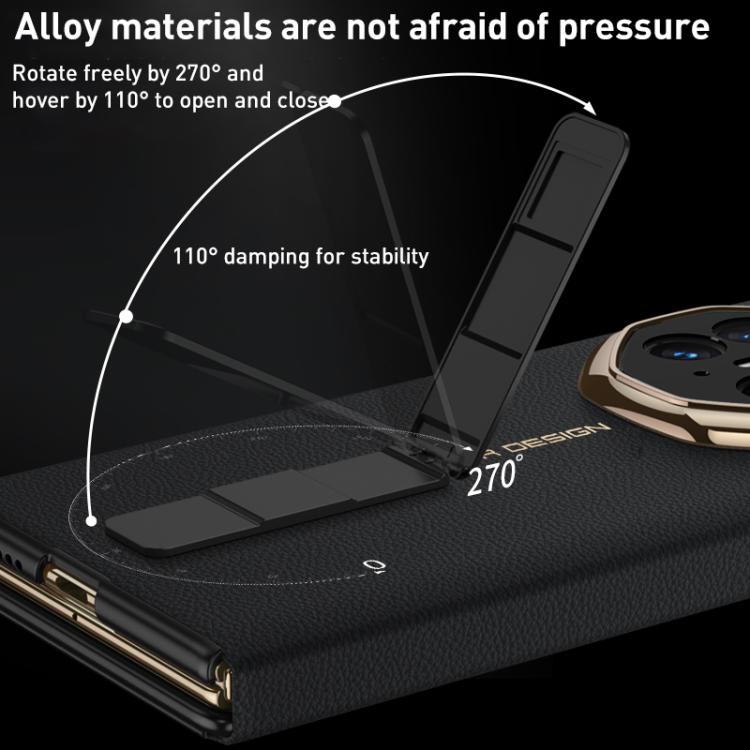 For Huawei Mate XT Ultimate GKK Magnetic Folding Full Cover Flip Phone Case with Slotted Rotating Bracket