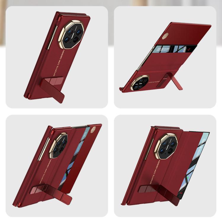 For Huawei Mate XT Ultimate GKK Magnetic Folding Full Cover Flip Phone Case with Slotted Rotating Bracket
