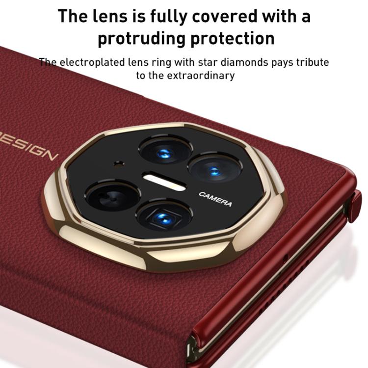 For Huawei Mate XT Ultimate GKK Magnetic Folding Full Cover Flip Phone Case with Slotted Rotating Bracket