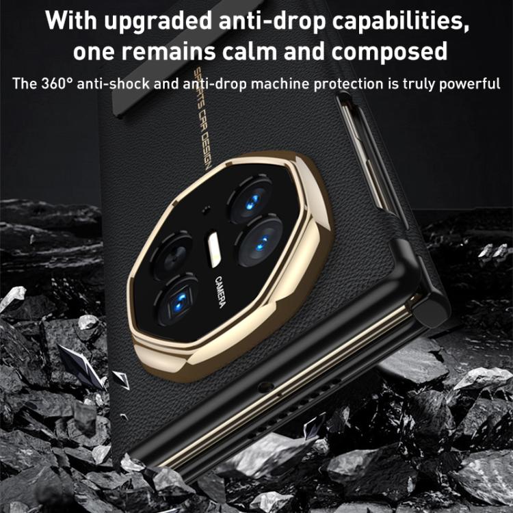 For Huawei Mate XT Ultimate GKK Magnetic Folding Full Cover Flip Phone Case with Slotted Rotating Bracket