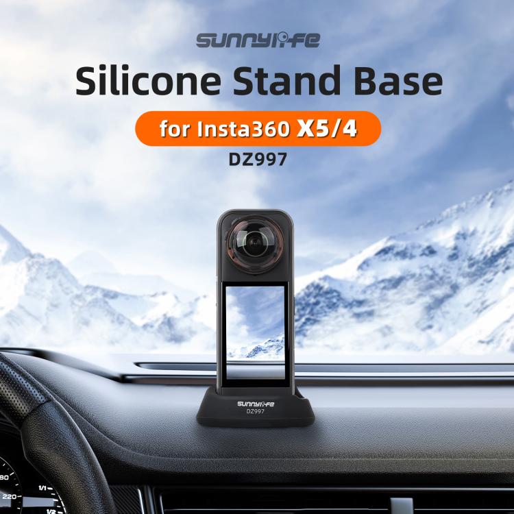 For Insta360 X5 / X4 Sunnylife Silicone Stand Base Car Base - Black