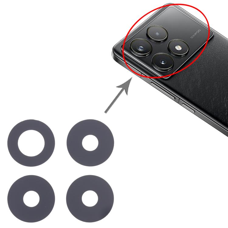 For Xiaomi Poco F6 Pro 10set OEM Back Camera Lens