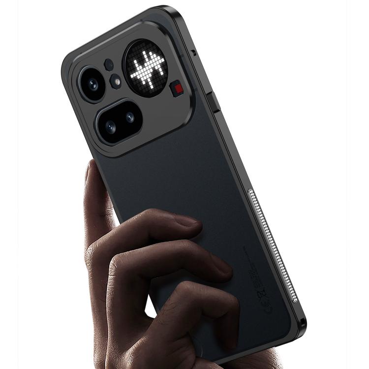 For Nothing Phone 4a Pro Metal Frame Heat Dissipation Phone Case with Camera Guard Ring