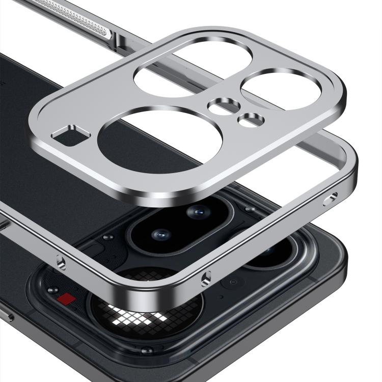 For Nothing Phone 4a Metal Frame Heat Dissipation Phone Case with Camera Guard Ring