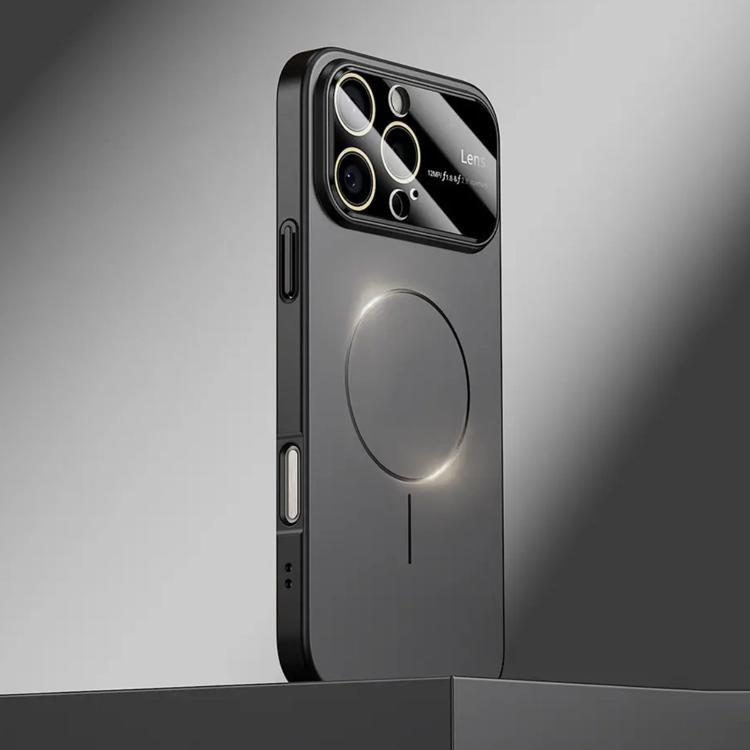 For iPhone 16 Pro Max Kalebol Large Window MagSafe Frosted PC Phone Case
