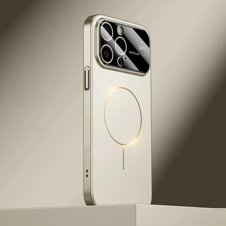 For iPhone 15 Pro Max Kalebol Large Window MagSafe Frosted PC Phone Case