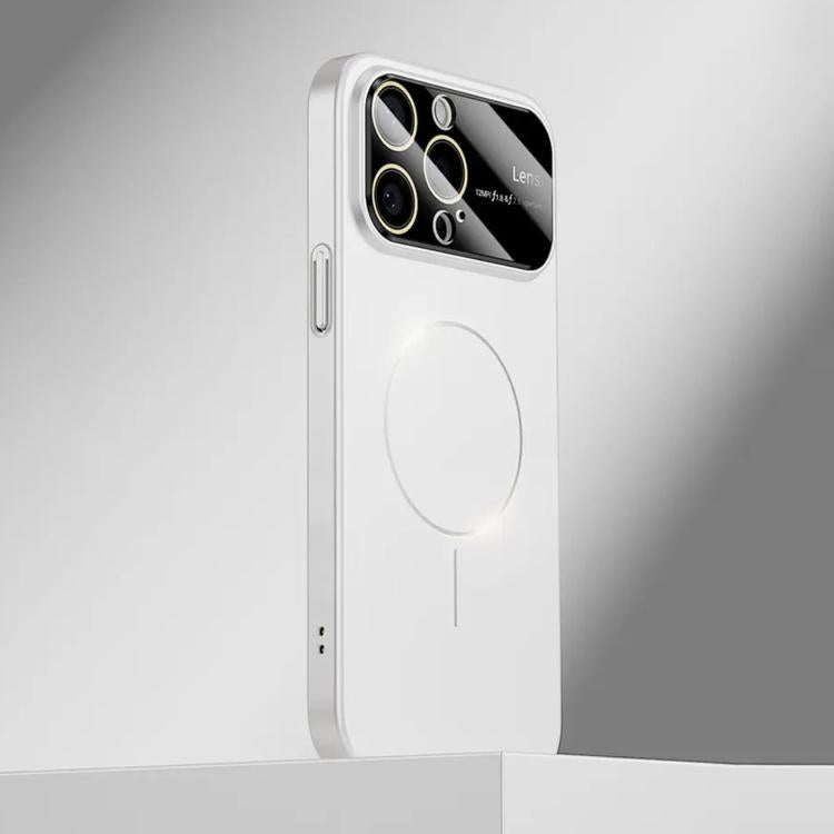 For iPhone 15 Pro Max Kalebol Large Window MagSafe Frosted PC Phone Case