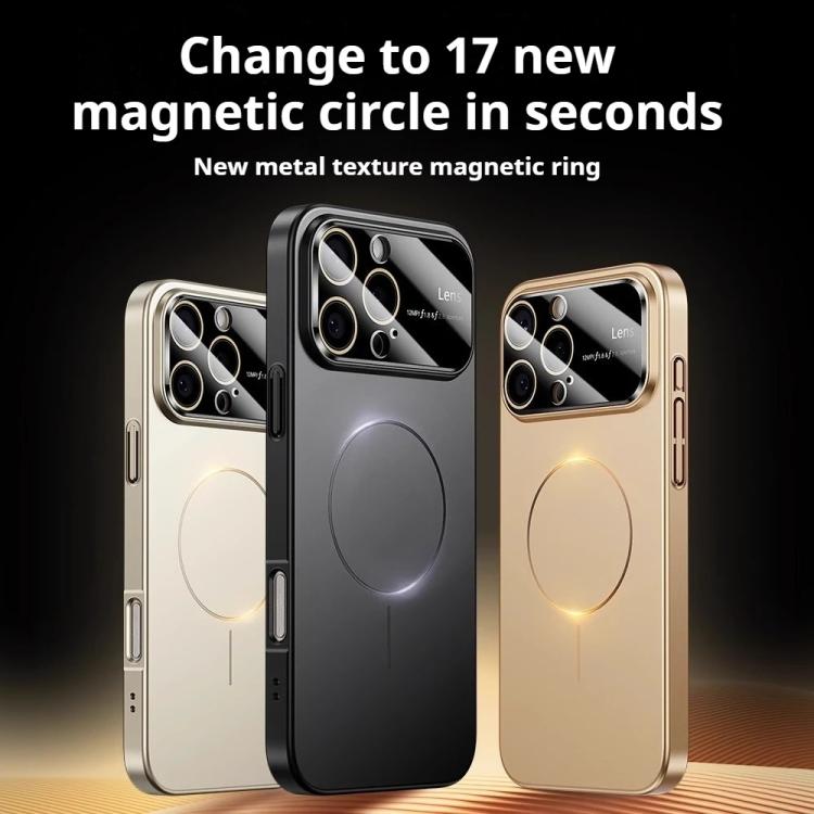 For iPhone 13 Kalebol Large Window MagSafe Frosted PC Phone Case