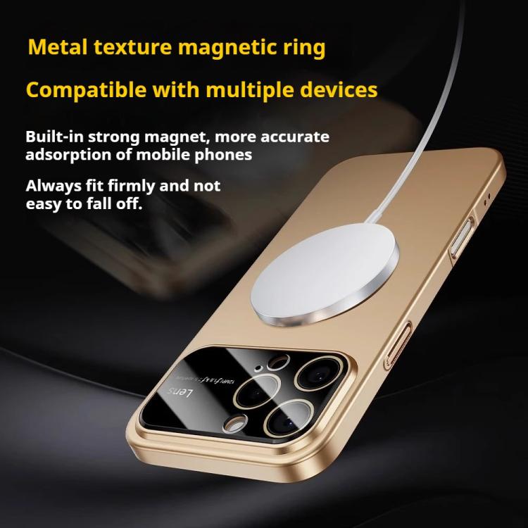 For iPhone 16 Pro Max Kalebol Large Window MagSafe Frosted PC Phone Case