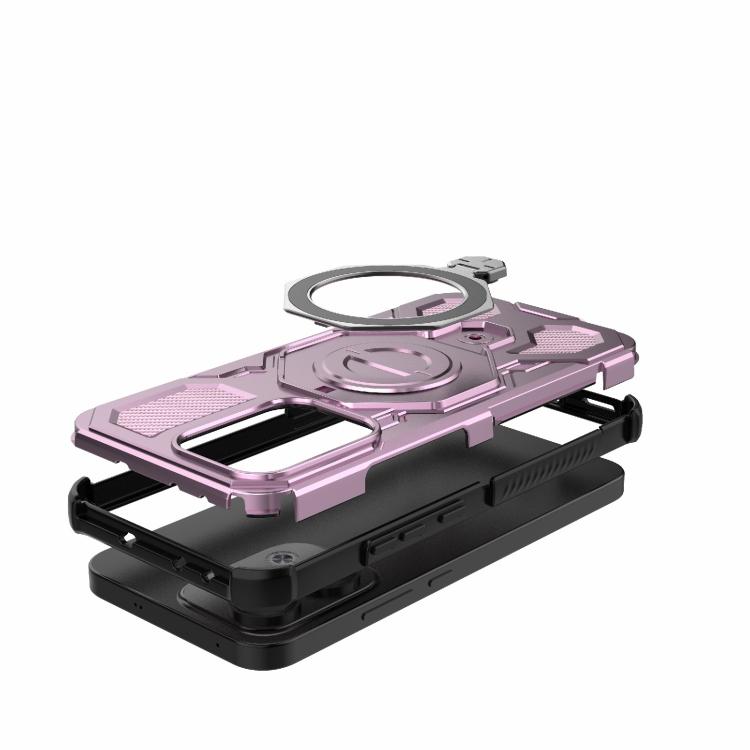 For OPPO Reno13 5G Global J-20 Solid Color MagSafe Magnetic TPU+PC Phone Case