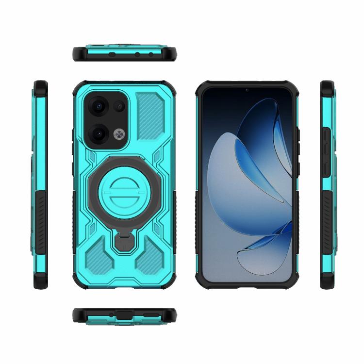 For OPPO Reno13 5G Global J-20 Solid Color MagSafe Magnetic TPU+PC Phone Case