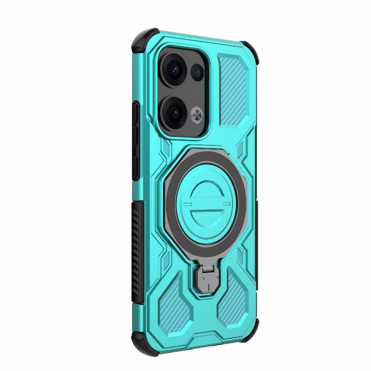 For OPPO Reno13 5G Global J-20 Solid Color MagSafe Magnetic TPU+PC Phone Case