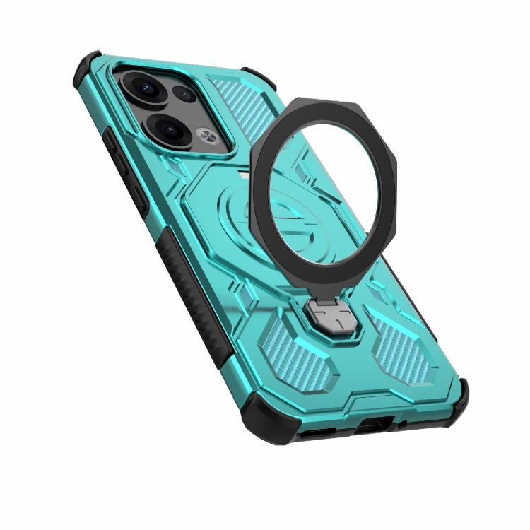 For OPPO Reno13 5G Global J-20 Solid Color MagSafe Magnetic TPU+PC Phone Case