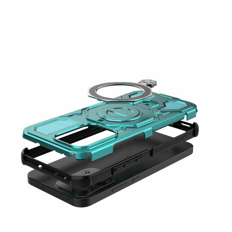 For OPPO Reno13 5G Global J-20 Solid Color MagSafe Magnetic TPU+PC Phone Case