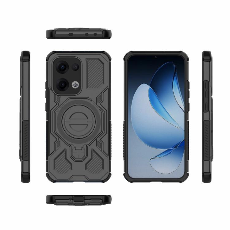For OPPO Reno13 5G Global J-20 Solid Color MagSafe Magnetic TPU+PC Phone Case