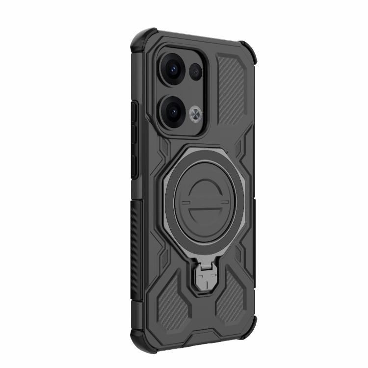 For OPPO Reno13 5G Global J-20 Solid Color MagSafe Magnetic TPU+PC Phone Case