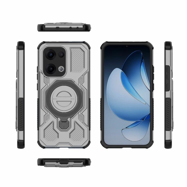 For OPPO Reno13 5G Global J-20 Solid Color MagSafe Magnetic TPU+PC Phone Case