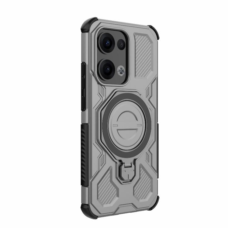 For OPPO Reno13 5G Global J-20 Solid Color MagSafe Magnetic TPU+PC Phone Case