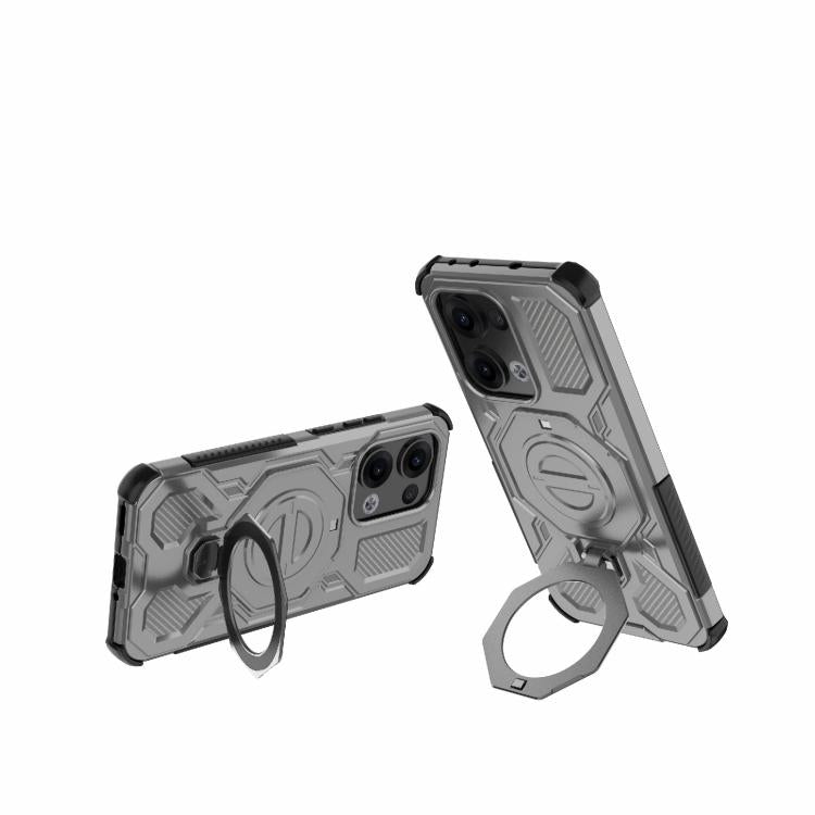 For OPPO Reno13 5G Global J-20 Solid Color MagSafe Magnetic TPU+PC Phone Case