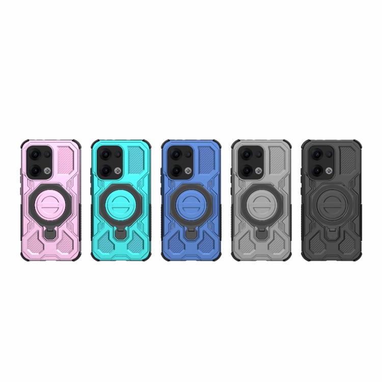 For OPPO Reno13 5G Global J-20 Solid Color MagSafe Magnetic TPU+PC Phone Case