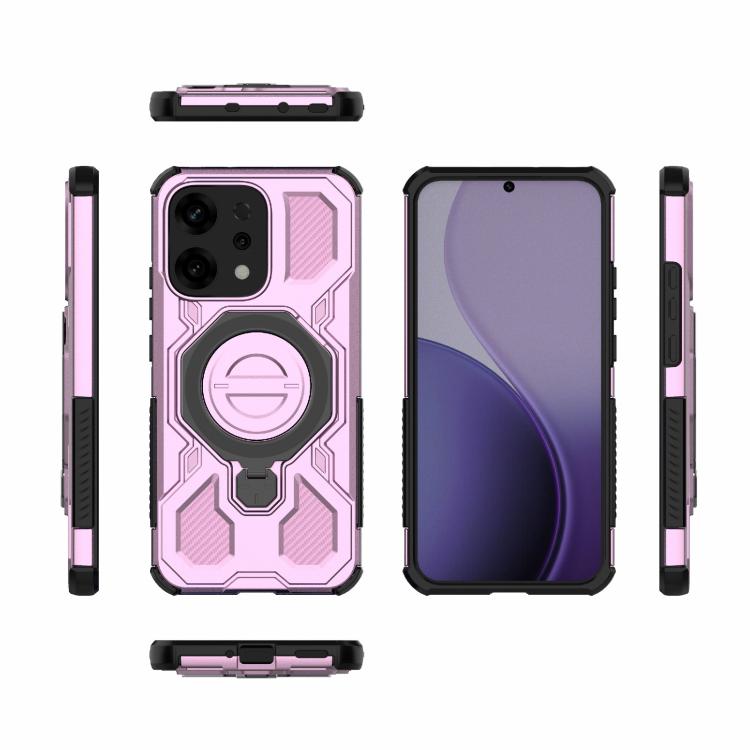 For OPPO Reno14 5G Global J-20 Solid Color MagSafe Magnetic TPU+PC Phone Case