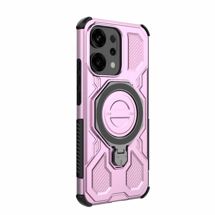 For OPPO Reno14 5G Global J-20 Solid Color MagSafe Magnetic TPU+PC Phone Case