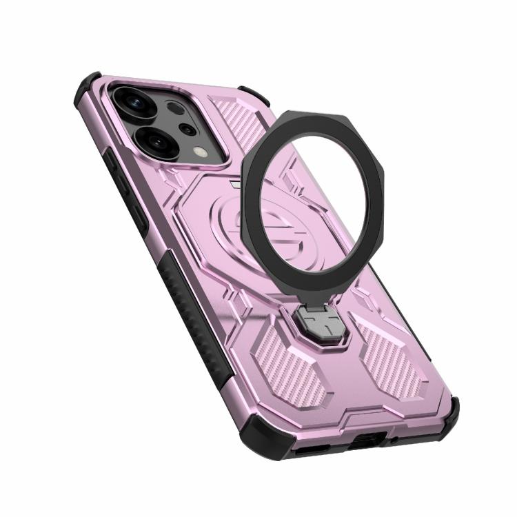 For OPPO Reno14 5G Global J-20 Solid Color MagSafe Magnetic TPU+PC Phone Case
