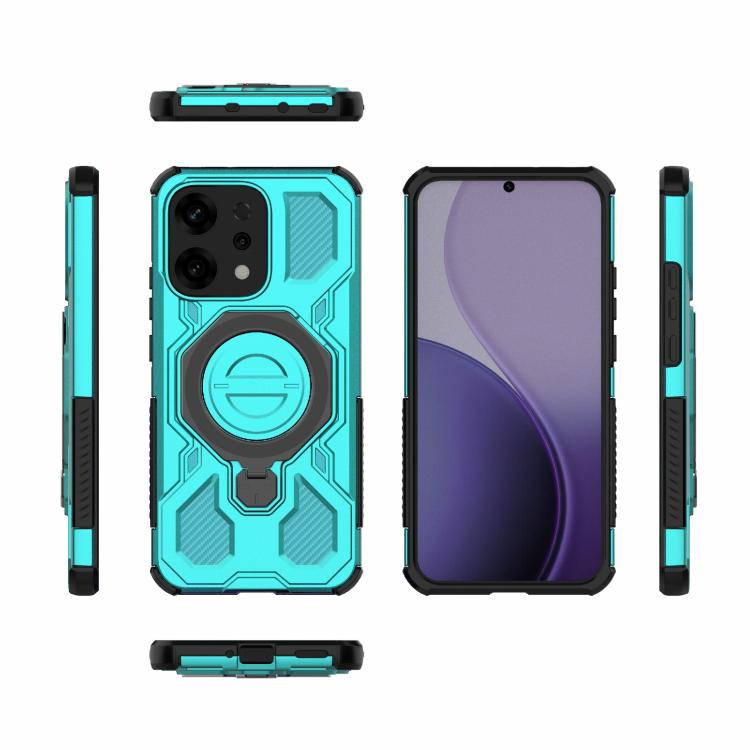 For OPPO Reno14 5G Global J-20 Solid Color MagSafe Magnetic TPU+PC Phone Case