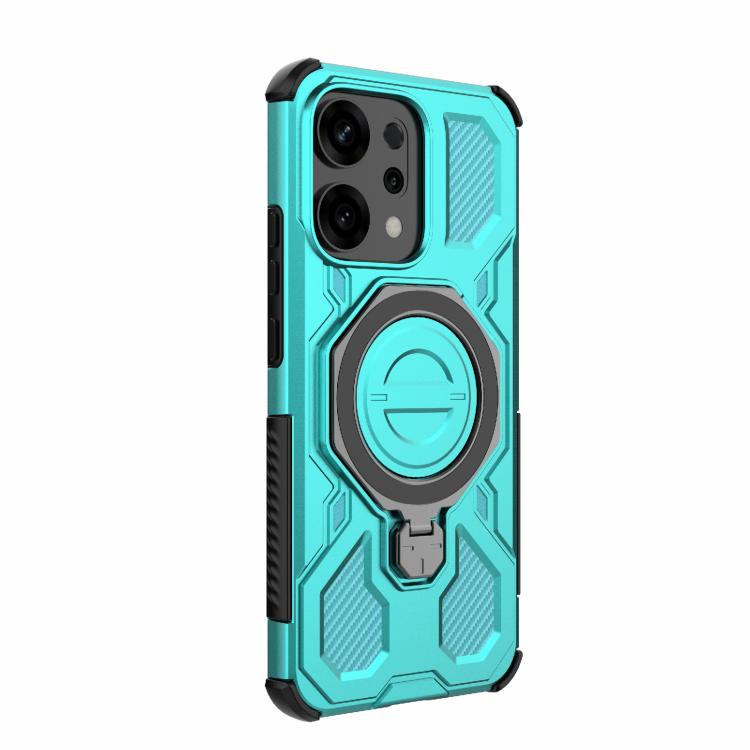 For OPPO Reno14 5G Global J-20 Solid Color MagSafe Magnetic TPU+PC Phone Case