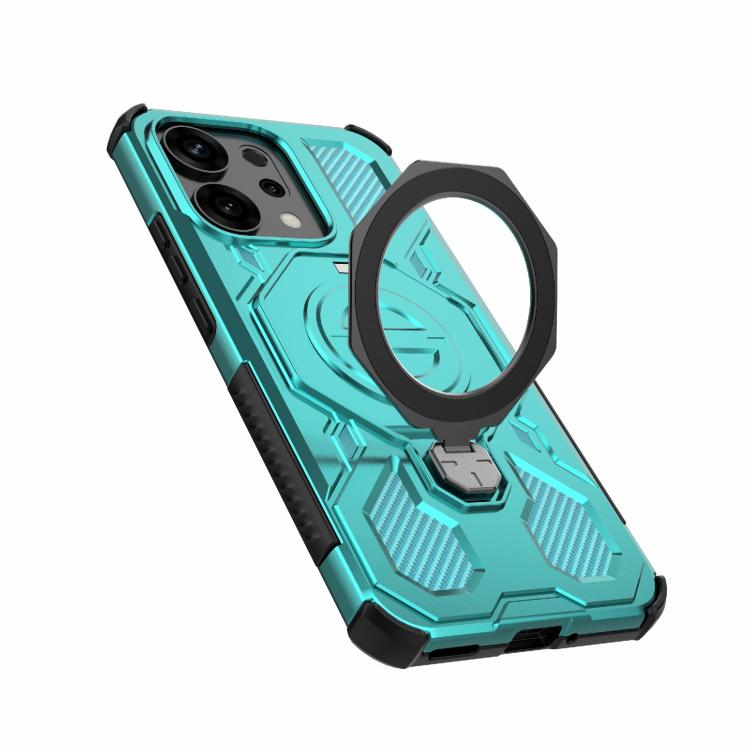 For OPPO Reno14 5G Global J-20 Solid Color MagSafe Magnetic TPU+PC Phone Case