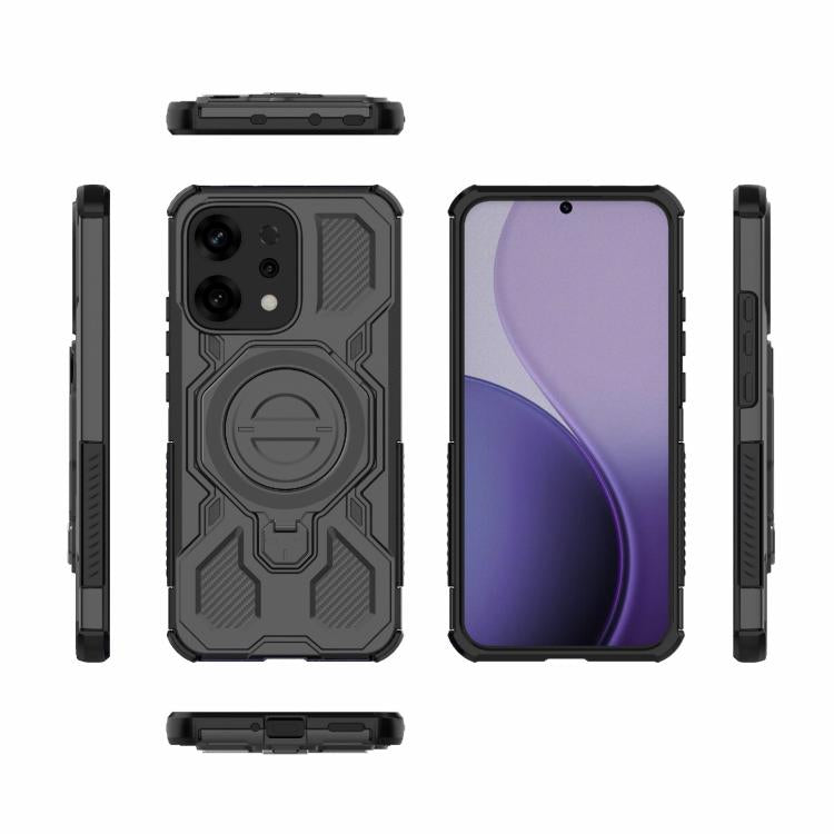 For OPPO Reno14 5G Global J-20 Solid Color MagSafe Magnetic TPU+PC Phone Case